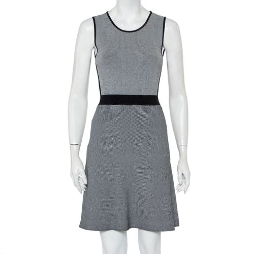 Monochrome Patterned Knit Skater Dress S - Emporio Armani - Modalova