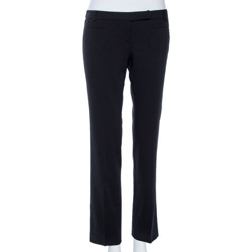 Wool Tapered Leg Trousers S - Emporio Armani - Modalova