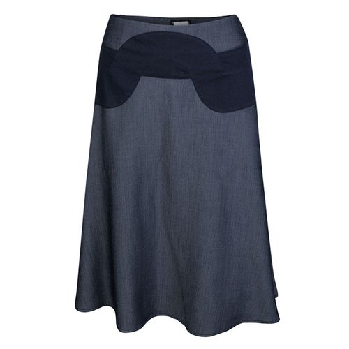 Indigo Contrast Waist Panel Detail A-line Skirt M - Emporio Armani - Modalova