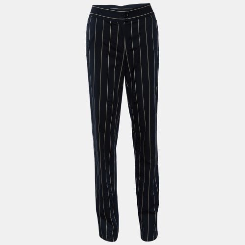 Striped Cotton Tapered Leg Pants M - Emporio Armani - Modalova