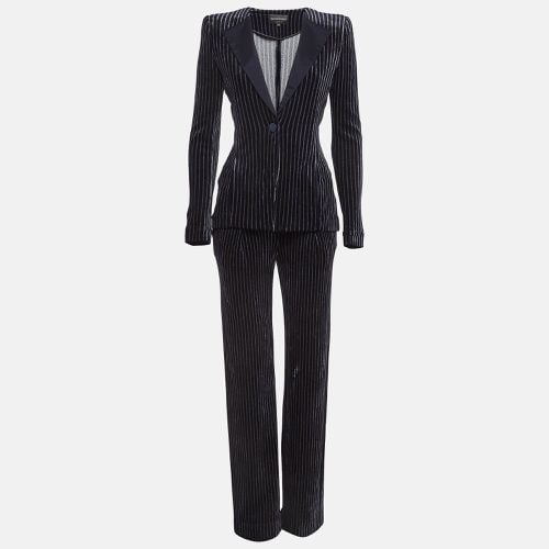 Stripe Velvet Knit Blazer and Pants Suit M - Emporio Armani - Modalova