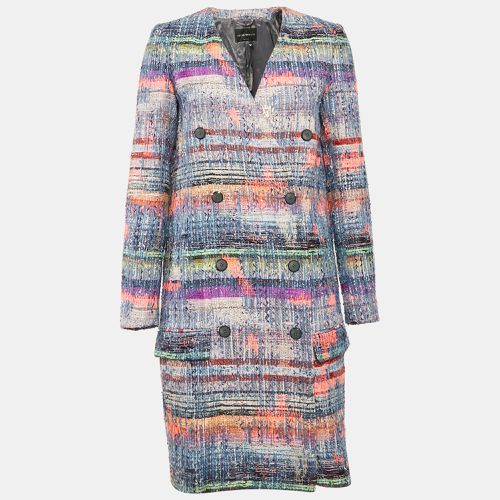 Lurex Tweed Double Breasted Mid-Length Coat S - Emporio Armani - Modalova