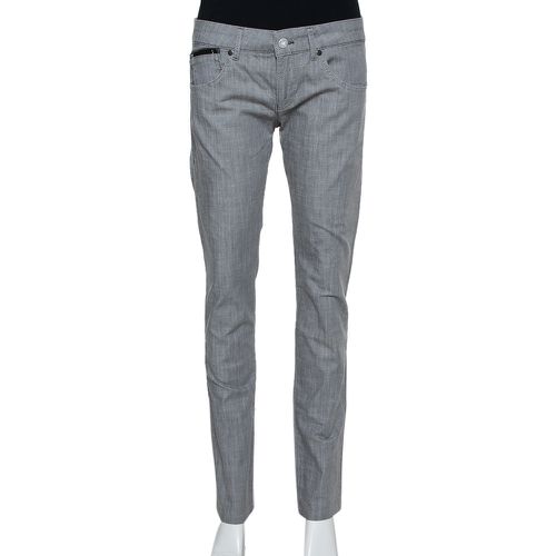 Cotton 5 Pocket Detail Tapered Leg Trousers L - Emporio Armani - Modalova