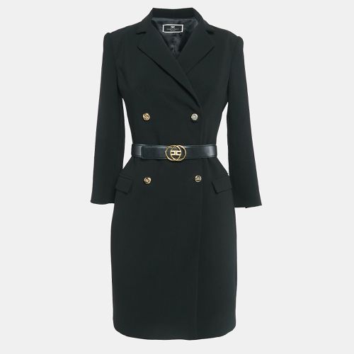 Crepe Double Breasted Blazer Dress S - Elisabetta Franchi - Modalova