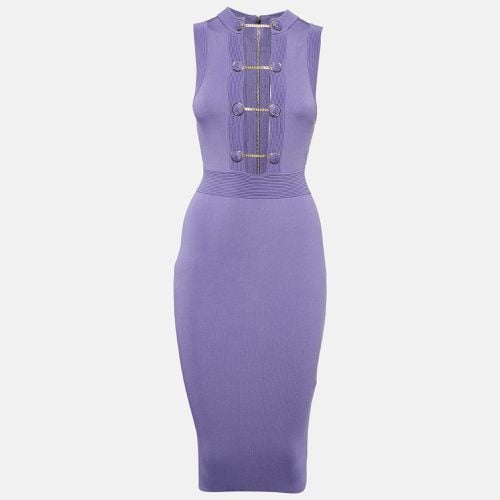 Lavender Chain Link Stretch Knit Sheath Dress s - Elisabetta Franchi - Modalova