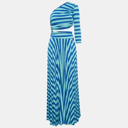 Stripe Lurex Knit Cut-Out Maxi Dress XS - Elisabetta Franchi - Modalova