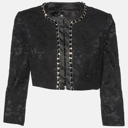 Lace Chain Detail Crop Jacket M - Elisabetta Franchi - Modalova