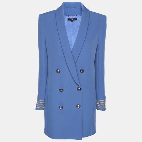 Crepe Double Breasted Blazer S - Elisabetta Franchi - Modalova
