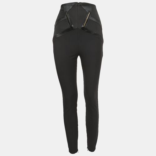 Stretch Crepe High Waist Skinny Trousers S - Elisabetta Franchi - Modalova