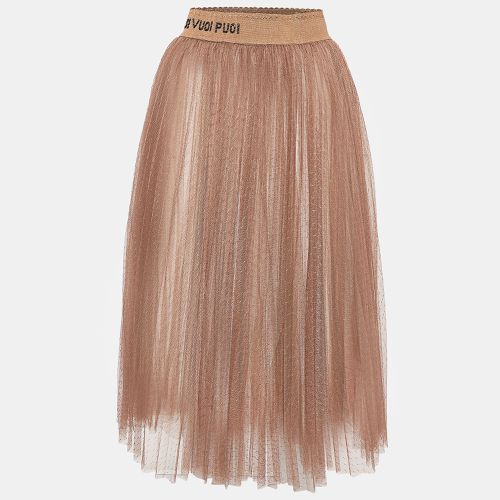 Tulle Pleated Midi Skirt S - Elisabetta Franchi - Modalova