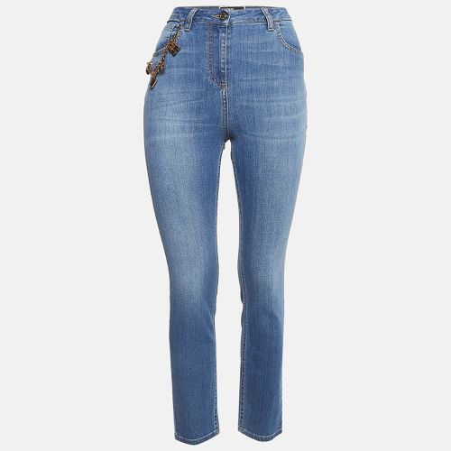 Denim Chain Embellished Jeans M Waist 29" - Elisabetta Franchi - Modalova