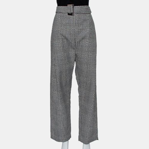 Monochrome Wool High Rise Kool Aid Belted Trousers M - Ellery - Modalova