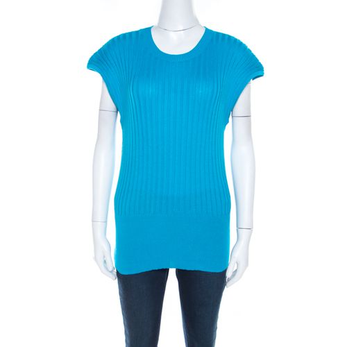 Cotton Ribbed Knit Crew Neck Top L - Escada - Modalova