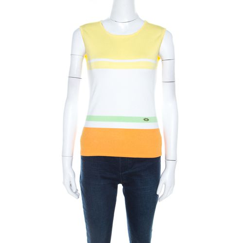 Multi Colour Striped Knit Sleeveless Top M - Escada - Modalova