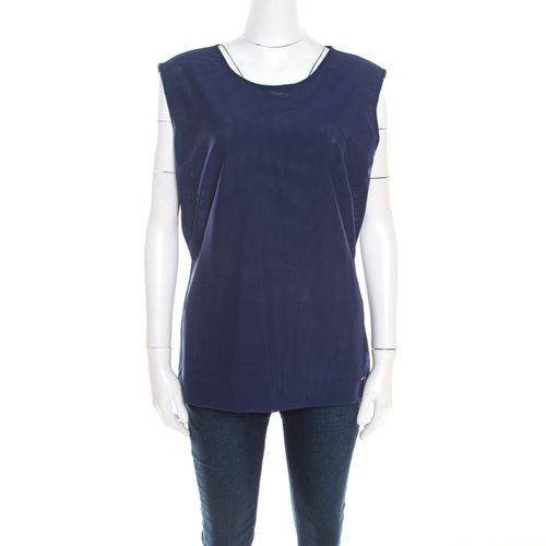 Sapphire Mesh Sleeveless Egle Blouse L - Escada - Modalova