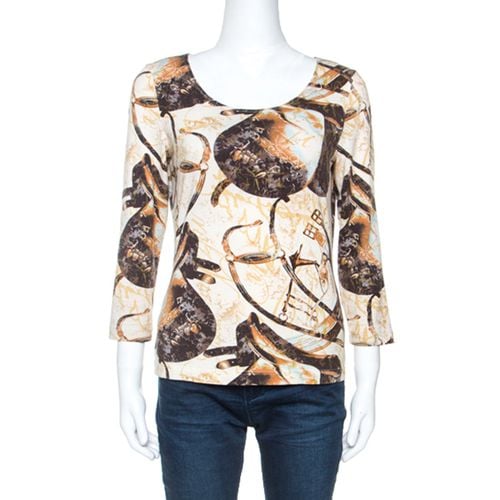 Jersey Saddle Print Long Sleeves Top M - Escada - Modalova