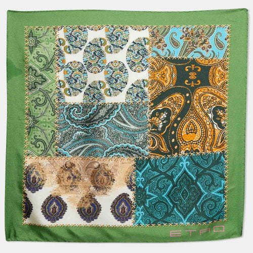 Paisley Print Silk Handkerchief Scarf - Etro - Modalova