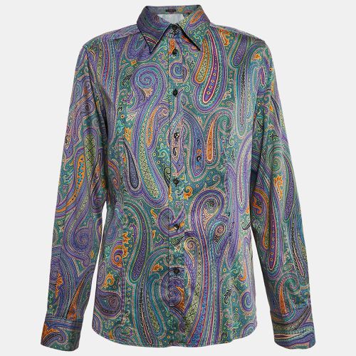 Paisley Print Cotton Button Front Shirt L - Etro - Modalova