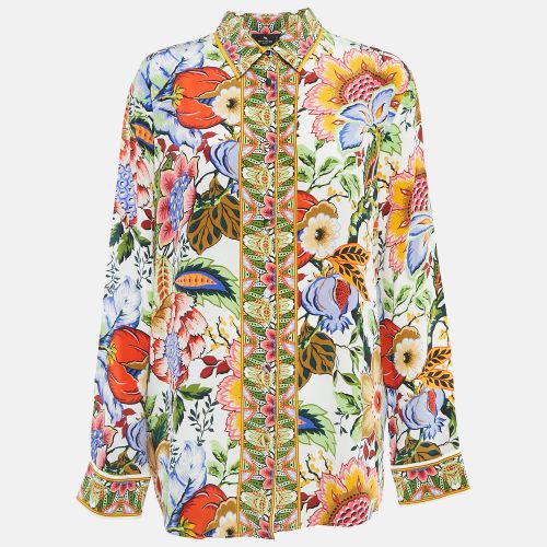 Floral Print Silk Button Front Shirt XL - Etro - Modalova