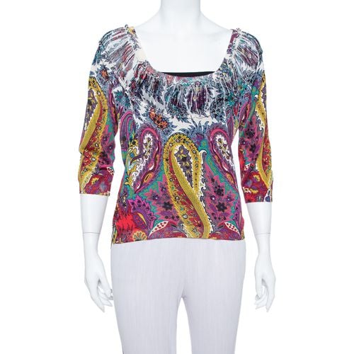 Paisley Printed Silk Knit Top L - Etro - Modalova