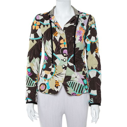 Abstract Printed Synthetic & Cotton Button Front Blazer M - Etro - Modalova