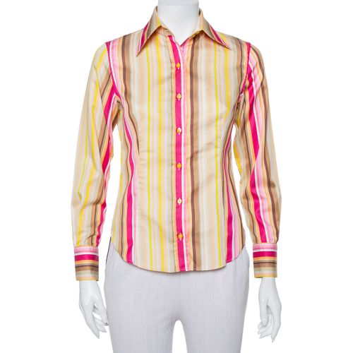 Striped Cotton Fitted Button Front Shirt S - Etro - Modalova