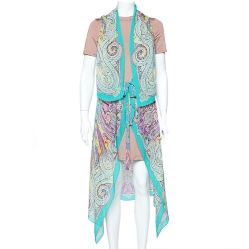 Paisley Printed Silk Beach Coverup (One Size) - Etro - Modalova