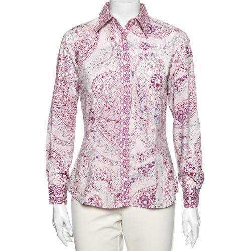 Floral Printed Cotton Button Front Shirt M - Etro - Modalova