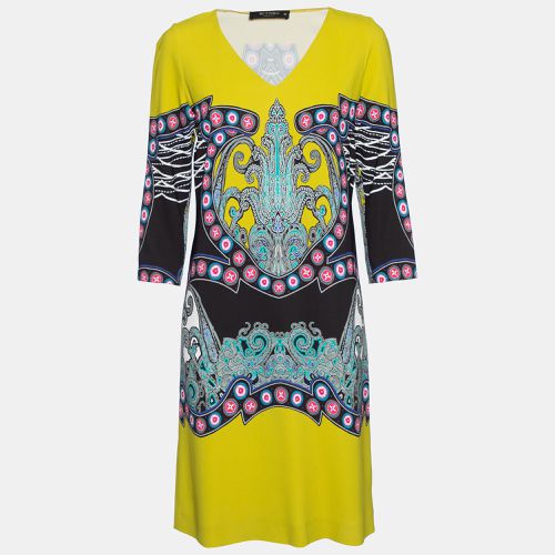 Multicolored Printed Crepe V-Neck Shift Dress M - Etro - Modalova