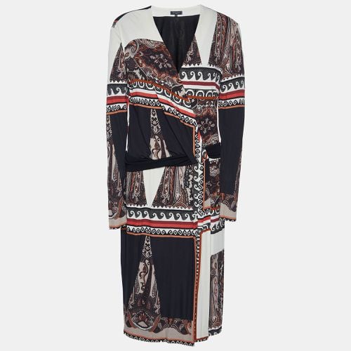 Paisley Print Jersey Faux Wrap Midi Dress L - Etro - Modalova