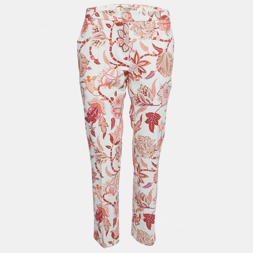 Floral Printed Cotton Buttoned Trousers L - Etro - Modalova