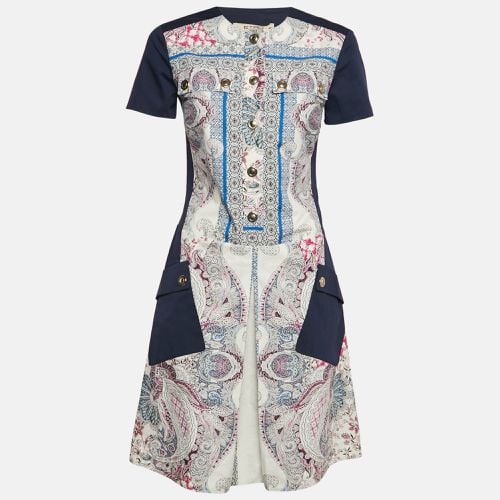 Printed Cotton Button Front Mini Dress S - Etro - Modalova