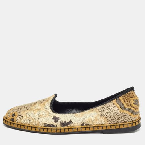 Beige Brocade Canvas Smoking Slippers Size 36.5 - Etro - Modalova