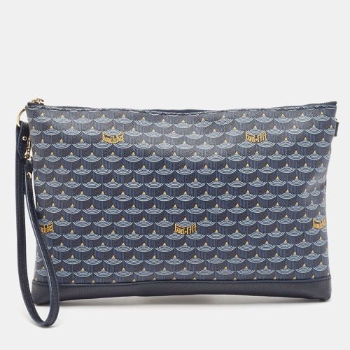 Coated Canvas and Leather Wristlet Clutch - Faure Le Page - Modalova