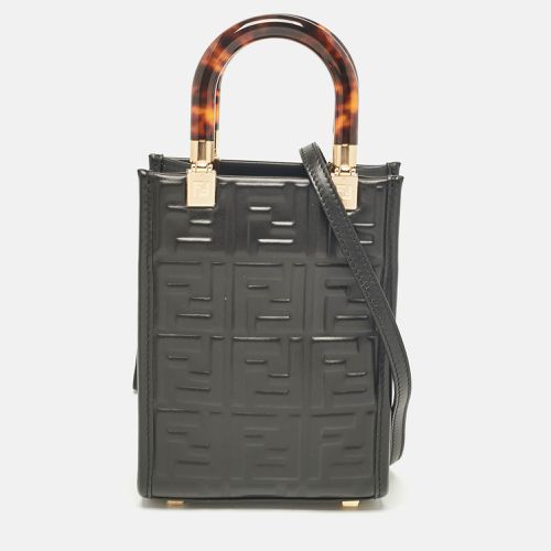 Zucca Embossed Leather Mini Sunshine Tote - Fendi - Modalova