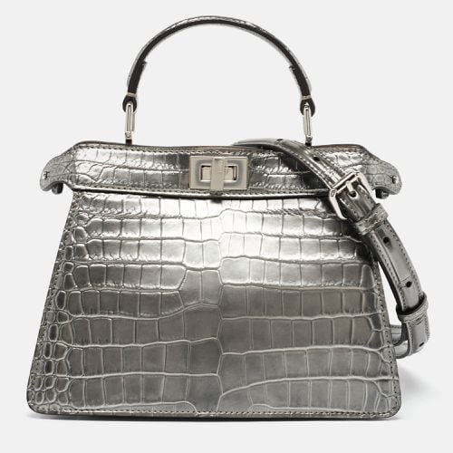 Crocodile Niloticus Petite Peekaboo ISeeU Top Handle Bag - Fendi - Modalova