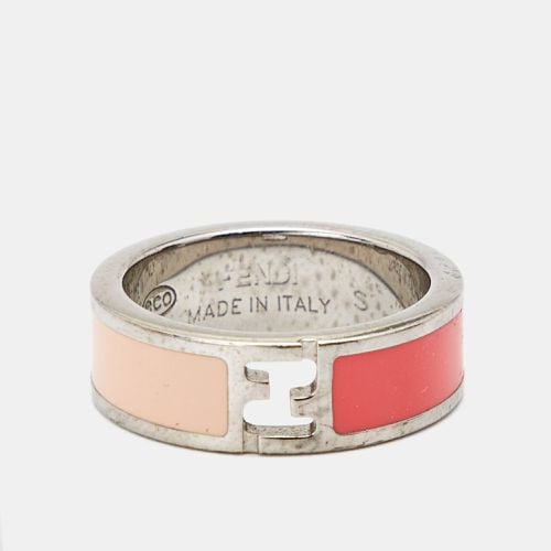 Sta Bicolor Enamel Tone Ring Size 51 - Fendi - Modalova