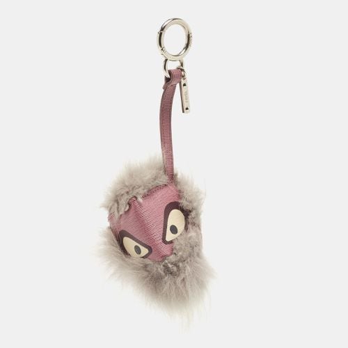 Grey/ Fur and Leather Bag Bugs Charm - Fendi - Modalova