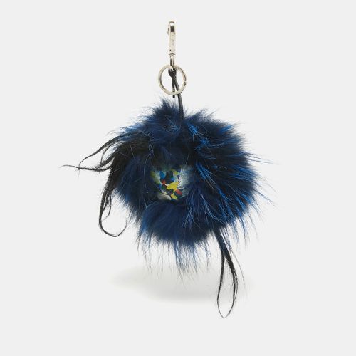 Confetti Print Leather and Fox Fur Monster Cube Bag Charm - Fendi - Modalova