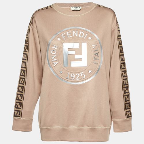 Logo Embossed Jersey Crew Neck Sweatshirt S - Fendi - Modalova