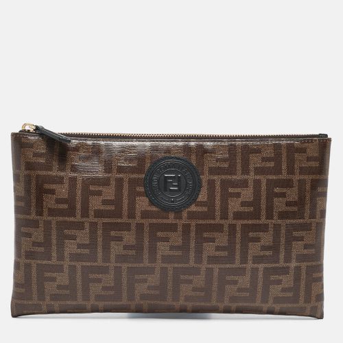 Tobacco Zucca Coated Canvas FFreedom Pouch - Fendi - Modalova