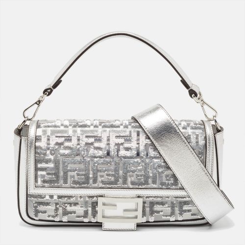 Zucca Leather, PVC and Sequins Baguette Bag - Fendi - Modalova