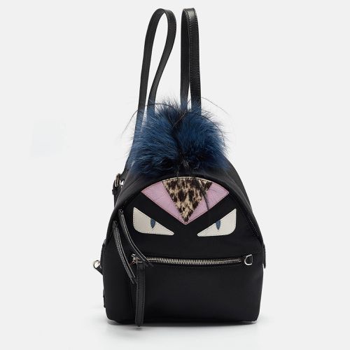 Nylon and Leather Mini Monster Eye Backpack - Fendi - Modalova