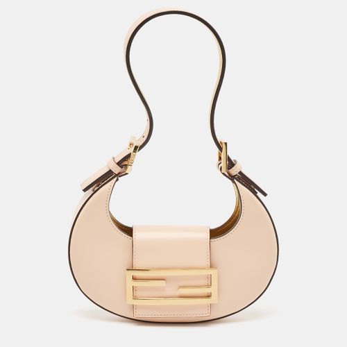 Peach Leather Mini Cookie Hobo - Fendi - Modalova