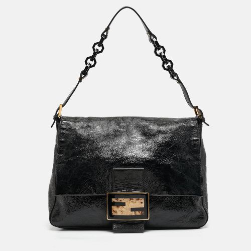 Crinkled Patent Leather Mama Baguette Shoulder Bag - Fendi - Modalova