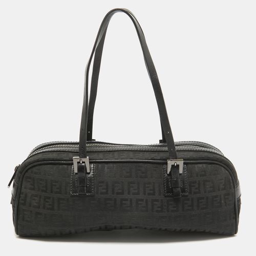 Zuchinno Fabric and Leather Zip Satchel - Fendi - Modalova