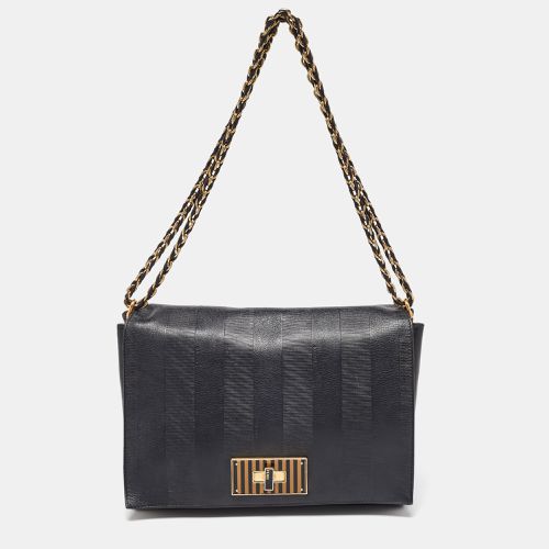 Stripe Embossed Leather Large Claudia Shoulder Bag - Fendi - Modalova