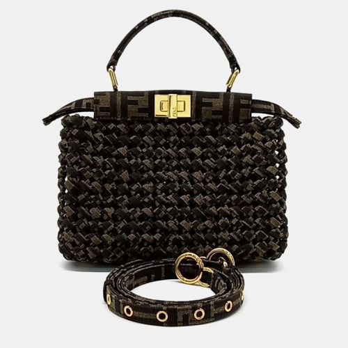 Intrecciato Peekaboo Mini Top Handle Bag - Fendi - Modalova