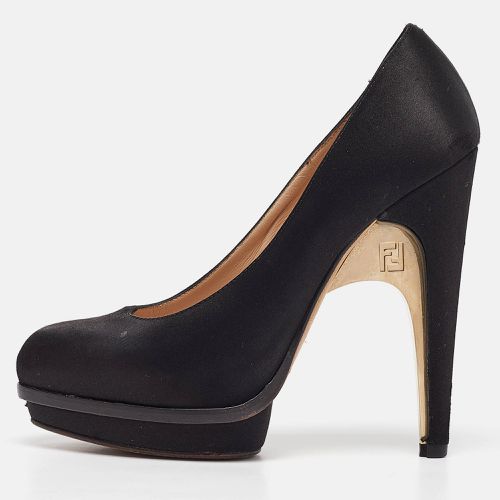 Suede Block Heel Pumps Size 37 - Fendi - Modalova