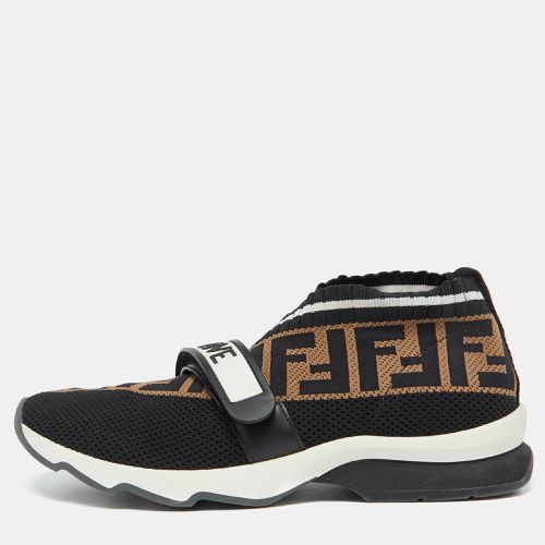 Brown Zucca Knit Fabric Rockoko Slip On Sneakers Size 38 - Fendi - Modalova